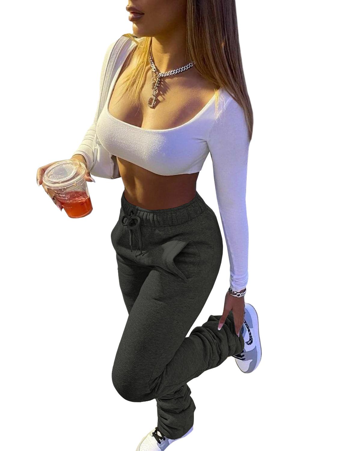 Womens Stacked Sweatpants