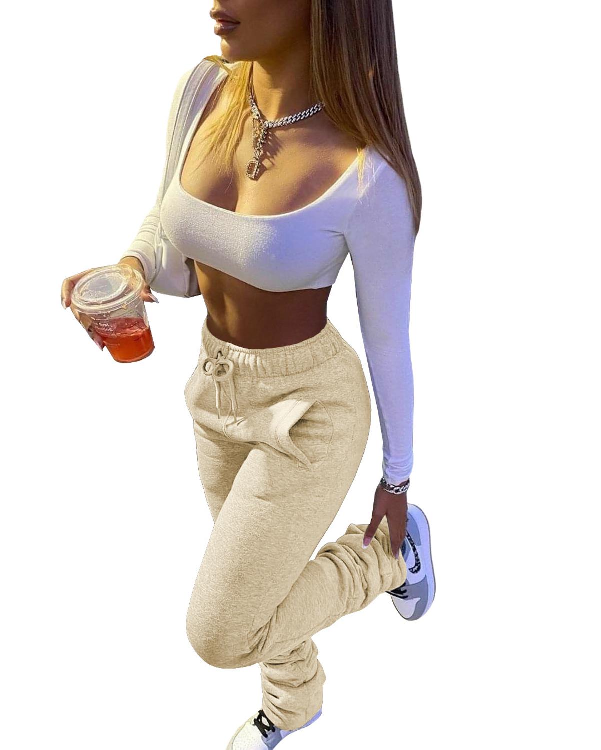 Womens Stacked Sweatpants