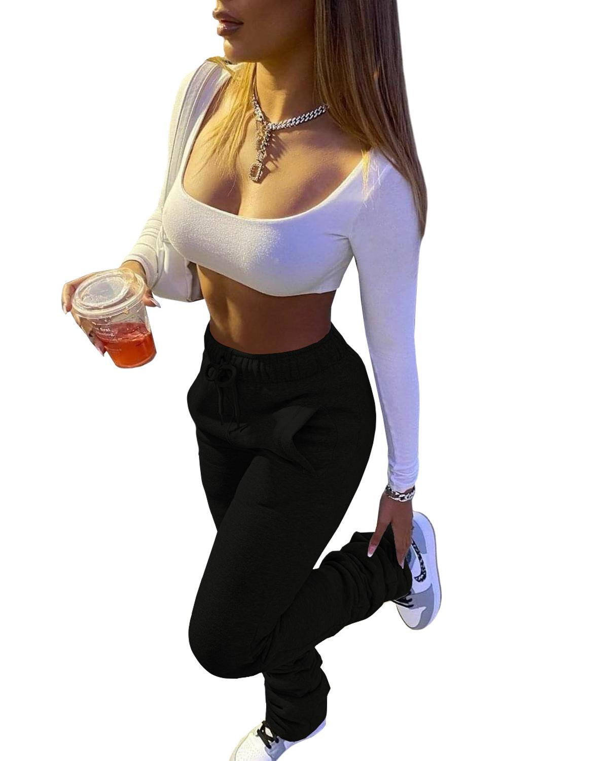 Womens Stacked Sweatpants