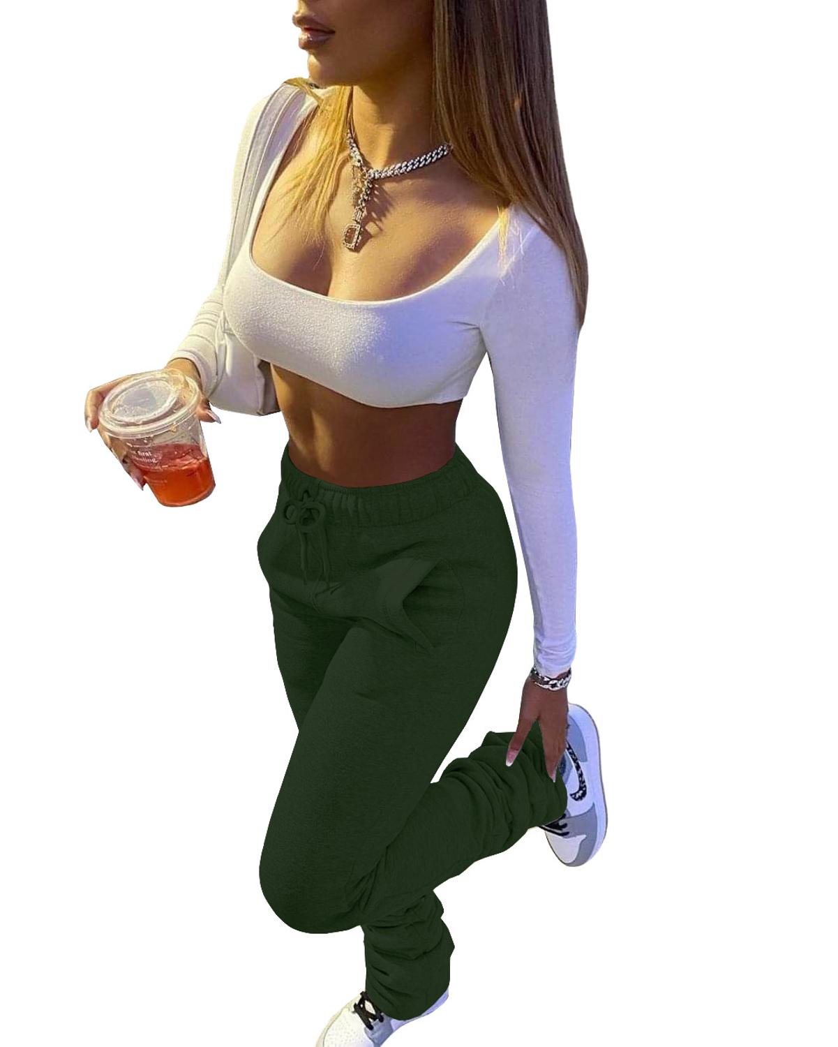 Womens Stacked Sweatpants