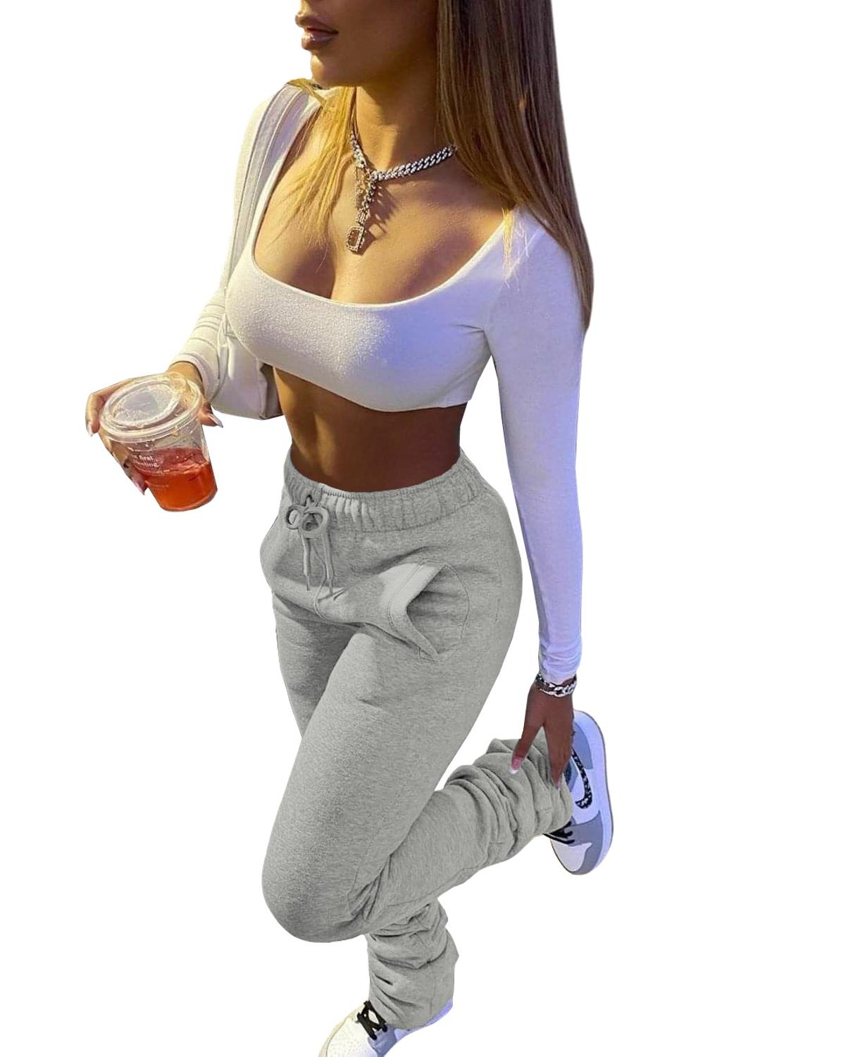 Womens Stacked Sweatpants