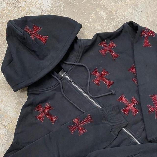 Rhinestone Crosses Hoodie