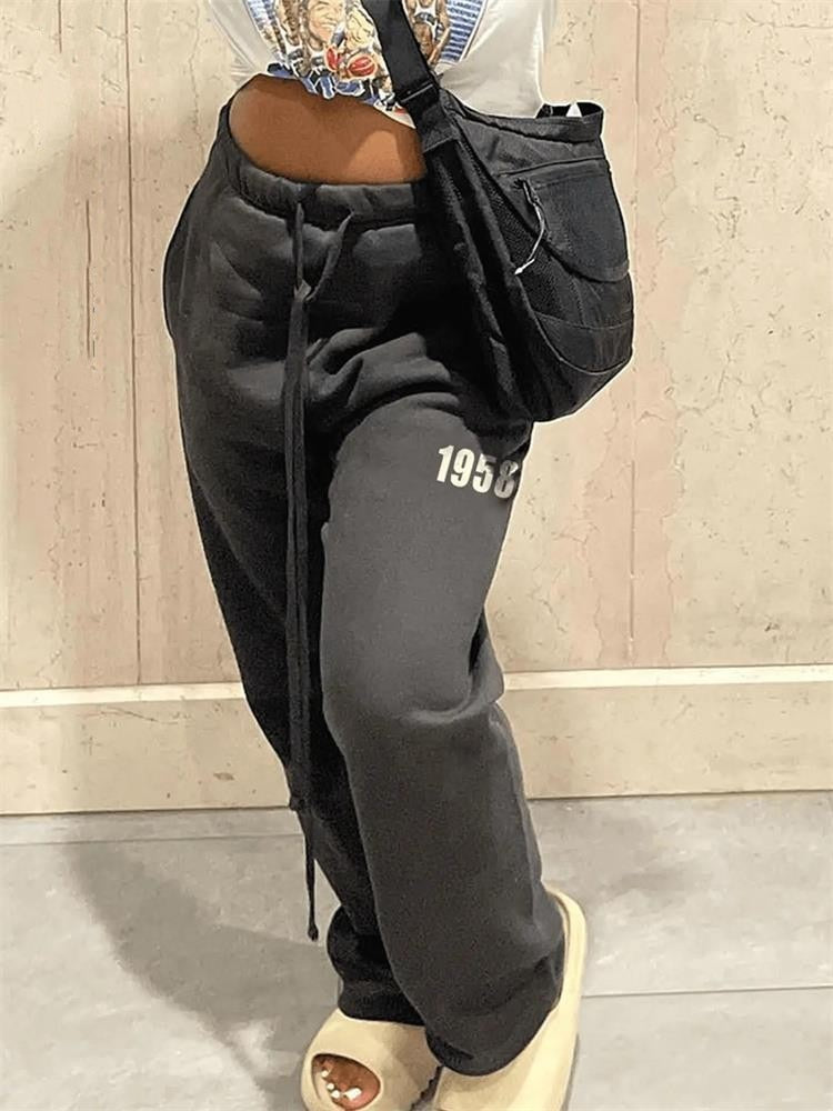 Womens Graphic Open Hem Sweatpants