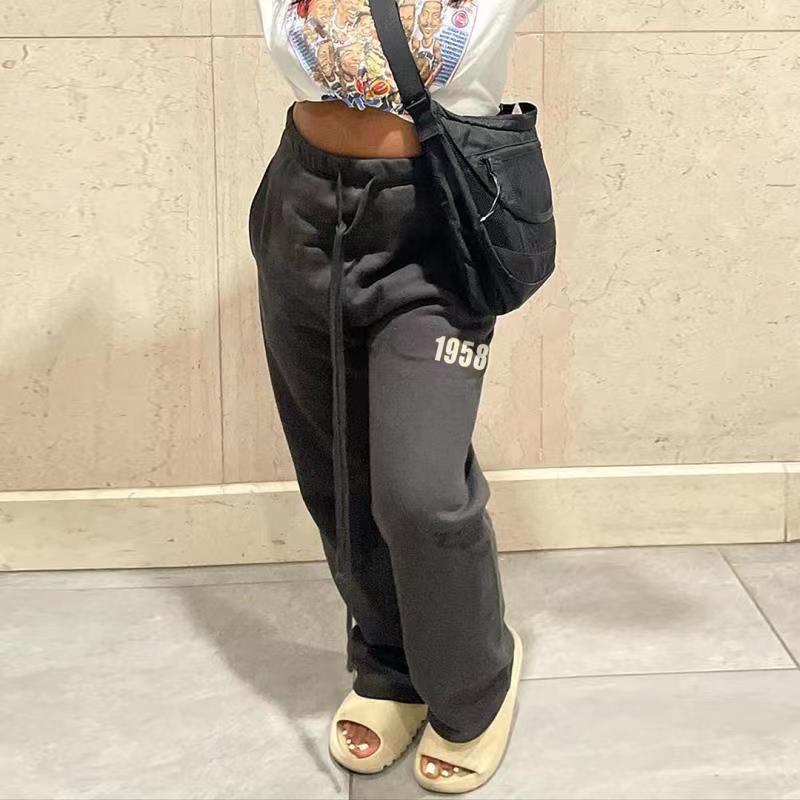 Womens Graphic Open Hem Sweatpants