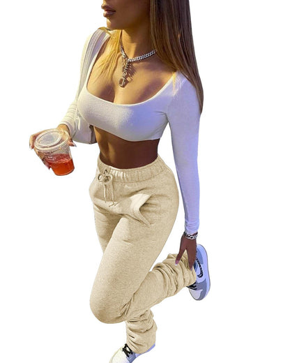 Womens Stacked Sweatpants